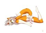  anthro anus balls blue_eyes butt canid canine erection fox foxtrap girly hair hi_res long_hair long_tail male mammal nude penis presenting simple_background solo spreading white_background 