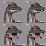  1:1 2009 3d_(artwork) anthro black_jackal claws digital_media_(artwork) dragon horn male scalie sculpture solo 