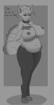  &lt;3 anthro anthrofied asaneman belly big_breasts breasts clothed clothing collar english_text female female_pred greyscale hi_res monochrome nintendo nipples pok&eacute;mon pok&eacute;mon_(species) post_vore slightly_chubby solo text topless video_games vore vulpix weight_gain 