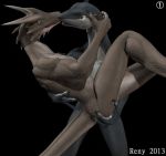  16:15 2013 3d_(artwork) anthro black_jackal digital_media_(artwork) dragon duo embrace eye_contact lizard lizzy looking_at_another male male/male nude reptile scalie 