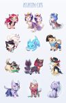  ahri_(lol) akali_(lol) amber_eyes black_hair blue_eyes blue_hair brown_fur cape claws clothing diana_(lol) ear_piercing ear_ring ear_tuft ekko_(lol) fish fizz_(lol) fur green_eyes hair hat headgear headwear hood inner_ear_fluff justduet kassadin_(lol) katarina_du_couteau_(lol) league_of_legends leblanc_(lol) marine mask mohawk_(disambiguation) multicolored_fur one_eye_closed piercing pink_fur pink_hair riot_games scar simple_background slit_pupils talon_(lol) tan_fur tied_hair tuft twisted_fate_(lol) two_tone_fur video_games white_background white_fur white_hair yasuo_(lol) yellow_eyes zed_(lol) 