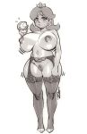  belly_peircing blush bottomless breast_expansion breasts curvy erect_nipples female garter_belt gater_strap high_heels highres huge_breasts mario_(series) mushroom negarobo nintendo nipples princess_daisy pubic_hair pussy robert_porter thick_thighs thighs topless 