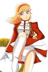  1girl black_eyes blonde_hair boots cyborg_009 francoise_arnoul highres long_hair panties pantyshot thighs underwear user_yjyj7757 