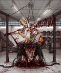  absurd_res akasch amputation bdsm blood blood_everywhere bondage bound canid canine cuffs_(disambiguation) death disposal dying fennec fox gore grotesque_death hi_res knedit mammal mitchell_(artist) peril snuff suspension torture warehouse 