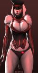  anthro breasts canid canine clothed clothing female looking_at_viewer mammal shintori solo tight_clothing underwear wide_hips 