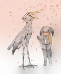  2019 ambiguous_gender animal_humanoid anisodactyl armwear avian avian_humanoid beak biped bird bird_feet blonde_hair blush bottomwear breasts clothed clothing digital_drawing_(artwork) digital_media_(artwork) duo feathered_wings feathers female feral flower_petals full-length_portrait fully_clothed gesture gloves grey_ail grey_armwear grey_background grey_bottomwear grey_clothing grey_gloves grey_hair grey_legwear grey_shirt grey_shorts grey_topwear grey_wings hair hair_tie hatching_(art) head_wings high_highs humanoid iceeye_ena japanese kemono_friends larger_ambiguous larger_feral legwear light_skin looking_at_another looking_up multicolored_hair necktie open_beak open_mouth open_smile pelecaniform pelecaniform_humanoid petals portrait quadruped shadow shirt shoebill shoebill_(kemono_friends) shoebill_humanoid shorts simple_background size_difference smaller_female smaller_humanoid smile standing tail_feathers tan_skin topwear two_tone_hair waving wings yellow_beak yellow_eyes 
