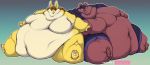  2019 anthro invalid_tag lagomorph leporid mammal morbidly_obese nakoo obese overweight rabbit ursid 