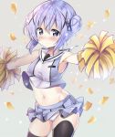  cameltoe cheerleader gochuumon_wa_usagi_desu_ka? kafuu_chino kurou_(quadruple_zero) pantsu shirt_lift skirt_lift thighhighs 