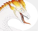  2018 black_lips blue_eyes digital_media_(artwork) dragon feral hi_res open_mouth scales solo teeth tongue white_scales yasmil 