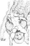  2009 anthro casual_nudity david_siegl dinosaur duo female feral fur hair krystal licking licking_lips nintendo pussy rear_view reptile scalie self_lick star_fox theropod tongue tongue_out tyrannosaurid tyrannosaurus tyrannosaurus_rex video_games 