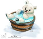  bath bathtub cryptid-creations mammal polar_bear smile solo ursid ursine 
