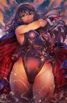  1girl breasts cutepet fire_emblem fire_emblem:_kakusei highres long_hair lucina medium_breasts nintendo smile solo sword water weapon 
