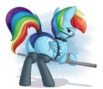  absurd_res andelai bdsm bondage bound bridle clothed clothing equid equine friendship_is_magic hi_res mammal my_little_pony panties rainbow_dash_(mlp) rope underwear 