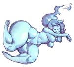  angstrom big_butt blue_hair blue_skin breasts butt elemental ember_(angstrom) female fire_elemental hair huge_butt humanoid not_furry nude sleeping solo thick_thighs wide_hips 