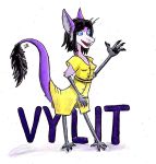  con_badge hi_res mammal out-of-placers patreon_reward sun_dress vylit waiving webcomic yinglet 