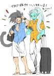  2boys beach_clothes dragon_ball dragon_ball_legends green_skin highres multiple_boys pointy_ears shallot_(dragon_ball) zahha 