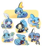  artist_name black_eyes blue_eyes blush_stickers brown_eyes creatures_(company) croagunk froakie fusion game_freak gen_1_pokemon gen_3_pokemon gen_4_pokemon gen_5_pokemon gen_6_pokemon gen_8_pokemon highres jellyenvy looking_at_viewer mudkip nintendo no_humans open_mouth pokemon pokemon_(creature) poliwag signature smile sobble squirtle turtle_shell tympole 