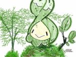  :&gt; black_eyes budew bush closed_mouth creatures_(company) game_freak gen_4_pokemon grass green happy japanese_text leaf nintendo no_humans pokemon pokemon_(creature) smile solo standing sunaxet translation_request watermark white_background 