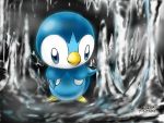  blue_eyes cave closed_mouth creatures_(company) full_body game_freak gen_4_pokemon grey_background hand_up japanese_text nintendo no_humans piplup pokemon pokemon_(creature) solo stalacmite stalactite standing sunaxet translation_request watermark 