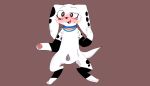  101_dalmatian_street 2019 blush canid canine canis collar dalmatian domestic_dog female first-last_(artist) mammal paws presenting pussy smile smirk solo spots 
