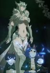  absurdres breasts cleavage green_eyes green_hair highres large_breasts long_hair mahou_shoujo_tokushusen_asuka screencap stitched tabira_(mahou_shoujo_tokushusen_asuka) third-party_edit 