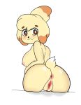  absurd_res animal_crossing anthro anus areola big_breasts blush breasts butt canid canine canis domestic_dog female fur hair hi_res isabelle_(animal_crossing) looking_at_viewer mammal nintendo nipples nude pussy shih_tzu sleepingpowder solo toy_dog video_games 