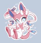  2019 blue_eyes d_vixie dennyvixen digital_media_(artwork) eeveelution female feral fur hi_res nintendo pink_fur pok&eacute;mon pok&eacute;mon_(species) solo sylveon video_games 