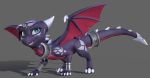  2018 3d_(artwork) armor bracers claws cynder digital_media_(artwork) dragon female feral hi_res horn lemurfeature open_mouth scalie simple_background smile solo spyro_the_dragon teeth video_games western_dragon wings 