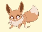  2019 ambiguous_gender d_vixie dennyvixen digital_media_(artwork) eevee feral hi_res nintendo pok&eacute;mon pok&eacute;mon_(species) simple_background solo standing video_games 