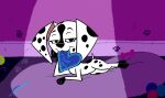  101_dalmatian_street 101_dalmatians 2019 bedroom_eyes canid canine canis card dalmatian dee_dee_(101_dalmatians) disney domestic_dog female feral half-closed_eyes holidays looking_at_viewer mammal object_in_mouth pillow seductive smile solo spots valentine&#039;s_day whitewolf20xx young 