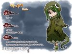  4:3 alternate_species ambiguous_gender animal_humanoid cloak clothed clothing crossover cthulhu cthulhu_mythos footwear green_hair grey_eyes h.p._lovecraft hair hoodie humanoid humanoidized japanese_text kemono_friends not_furry partially_translated robe solo spiral_eyes tentacle_hair tentacles text translation_request yagi_mutsuki 