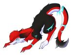  4:3 angry azel candy_gore datkawaiiwolfy feral fluffy food food_creature hi_res male sergal 