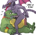  alien anthro bowserboy101 crocodilian cum cum_in_mouth cum_inside donkey_kong_(series) dragon duo erection fellatio hi_res humanoid_penis king_k._rool king_k.rool male male/male metroid nintendo oral penile penis reptile ridley scalie sex simple_background video_games white_background 