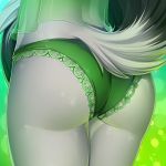  1:1 anthro butt butt_shot canid canine close-up clothed clothing faceless_female female green_theme knight_dd mammal panties solo standing underwear 