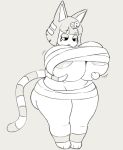  angstrom animal_crossing ankha_(animal_crossing) areola big_breasts big_butt breasts butt domestic_cat felid feline felis female huge_breasts huge_butt mammal nintendo short_stack solo thick_thighs under_boob video_games wide_hips 