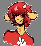  absurd_res anthro bovid caprine clothed clothing female fur hair hi_res horn lammy_lamb mammal orange_fur orphazoid parappa_the_rapper sheep simple_background smile solo sony_corporation sony_interactive_entertainment um_jammer_lammy video_games 