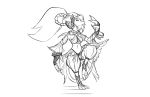  17:11 absurd_res anthro breasts female final_fantasy final_fantasy_ix freya_crescent hair hi_res jewelry mammal midriff monochrome murid murine navel on_one_leg ponytail rat rodent simple_background solo square_enix standing video_games watsup white_background 