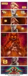  absurd_res anthro balls clothing comic dialogue domestic_cat felid feline felis gabe_(james_howard) hi_res howard_(james_howard) james_(james_howard) james_howard male mammal penis size_difference 