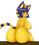  absurd_res animal_crossing ankha_(animal_crossing) anthro big_breasts big_butt blue_hair breasts butt capikeeta egyptian female hair hi_res nintendo nude presenting presenting_hindquarters solo video_games 