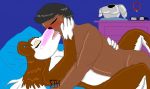  anthro blush canid canine canis colleen collie domestic_dog female french_kissing herding_dog human human_on_anthro interspecies kissing male male/female mammal ms_paint pastoral_dog road_rovers sexytigerhybrid sheepdog tongue 