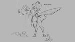  16:9 2018 ambiguous_gender anthro avian beak bird bird_feed bluebird breasts butt clothing dialogue female female_focus feral grey_background group hair half-closed_eyes monochrome mostly_nude nipples post_transformation pussy simple_background solo_focus standing torn_clothing watsup wings 