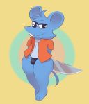  2019 blue_fur clothing fur hi_res itchy_(the_simpsons) looking_at_viewer male mammal murid murine rat rodent shinsuke simple_background the_simpsons thick_thighs thong underwear wide_hips 