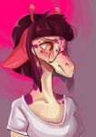  2016 anthro blush corelle-vairel embarrassed eyewear female giraffe giraffid glasses hi_res long_neck mammal shy solo spots 