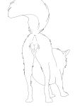 anatomically_correct animal_genitalia animal_pussy canid canine canine_pussy canis female feral flintanthro heat_(disambiguation) hi_res kami mammal presenting pussy wolf 