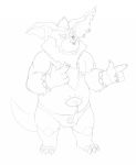  2019 anthro belly bulge chua clothing harushipanda humanoid_hands male mammal moobs navel nipples one_eye_closed overweight overweight_male rodent solo underwear wildstar wink 