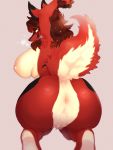  2019 3:4 amber_eyes anthro anus big_breasts big_butt black_fur bra breasts brown_fur butt canid canine clothing crouching female fishnet fox franchesca_(garasaki) fur hi_res htg92 looking_back mammal nipples nude presenting presenting_hindquarters pussy raised_arm raised_tail rear_view red_fur seductive solo tongue tongue_out underwear voluptuous white_fur 