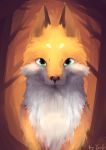  absurd_res ambiguous_gender black_fur black_nose canid canine color_fox feral fox front_view fur hi_res looking_at_viewer mammal orange_fur solo white_fur 