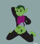  2017 balls beast_boy humanoid humanoid_penis kolossal male not_furry penis solo teen_titans 