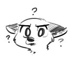  2019 ? ambiguous_gender anthro black_and_white canid canine cheek_tuft clothed clothing confusion disney fox fuel_(artist) head_tuft headshot_portrait looking_at_viewer mammal monochrome neck_tuft nick_wilde open_mouth portrait reaction_image simple_background solo tuft white_background zootopia 