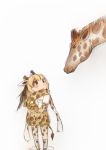  2018 ambiguous_gender animal_humanoid animal_print biped blonde_hair blush boots bottomwear bread brown_eyes brown_fur brown_hair brown_horn brown_mane brown_spots brown_tail clothed clothing curious dress_shirt duo ears_back eye_contact eyebrows female feral food footwear frown fully_clothed fur giraffe giraffe_humanoid giraffe_print giraffid giraffid_humanoid hair half-closed_eyes hatching_(art) holding_food holding_object horn humanoid iceeye_ena japanese kemono_friends larger_ambiguous larger_feral legwear light_skin long_hair looking_at_another looking_down looking_up mammal mane multicolored_fur multicolored_hair open_frown open_mouth orange_bottomwear orange_clothing orange_fur orange_skirt ossicone pattern_clothing pivoted_ears reticulated_giraffe reticulated_giraffe_(kemono_friends) scarf shadow shirt simple_background size_difference skirt smaller_female smaller_humanoid snout spots spotted_clothing spotted_fur standing stare tail_tuft tan_skin thigh_highs topwear tuft two_tone_fur two_tone_hair white_background white_clothing white_shirt white_topwear 
